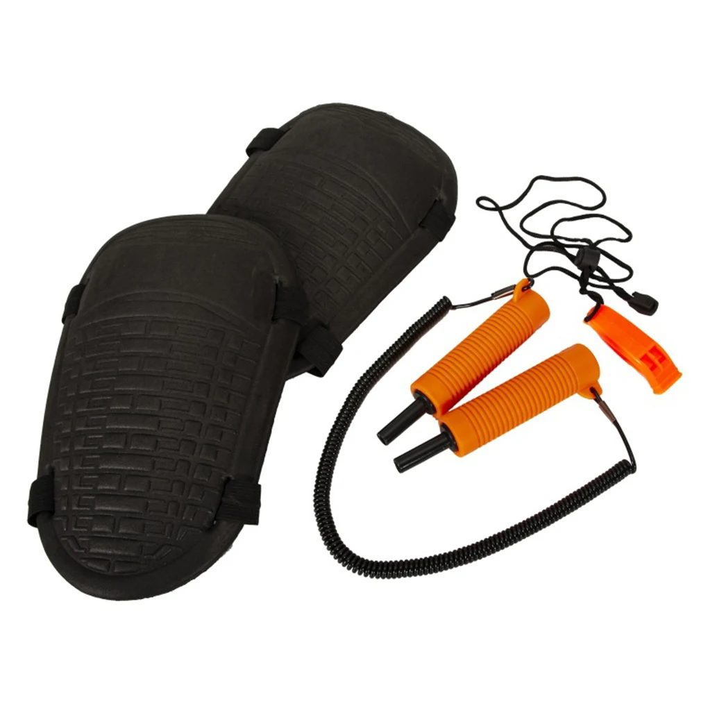 1Set Fishing Knee Pads Hard Ice Pick Whistle Sports Support Thickening