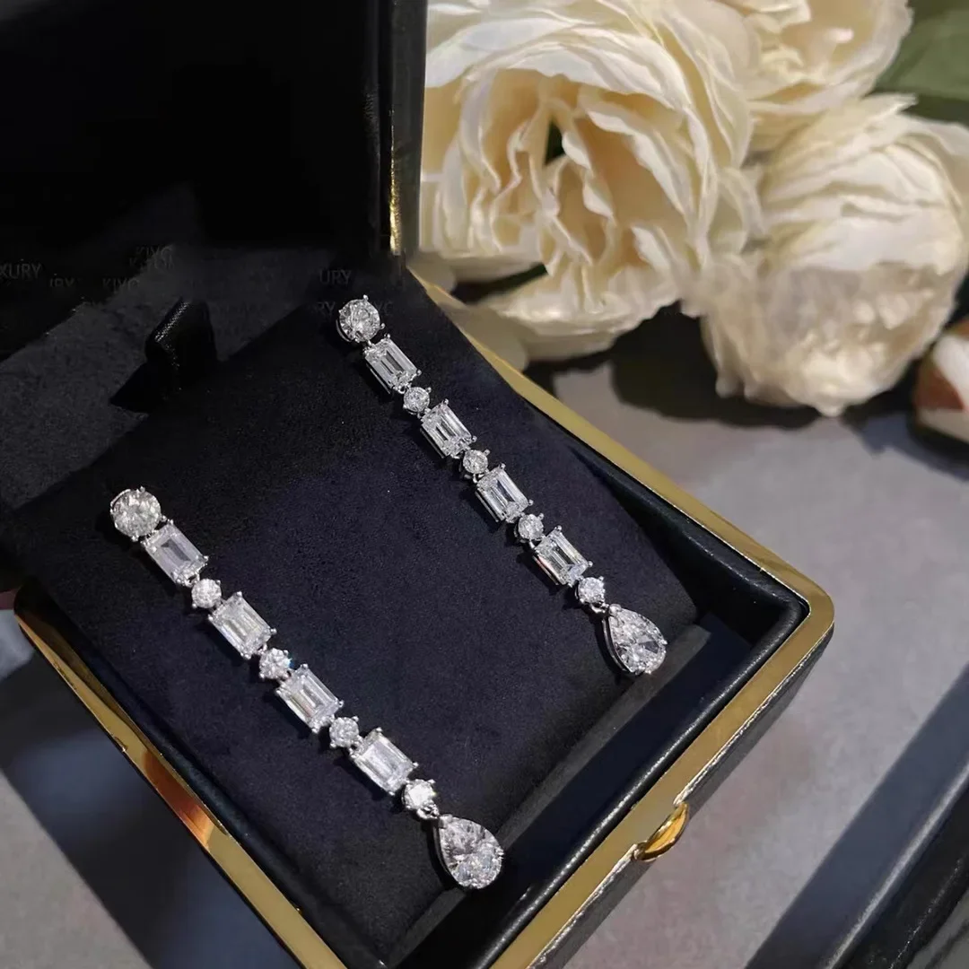 Orecchini Lunghi Pendenti WOWORAMA In Argento Sterling Con Zirconi – Eleganti Per Matrimoni E Feste