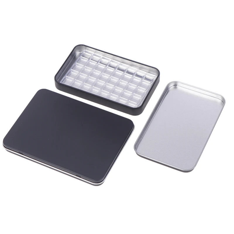 Portable Empty Watercolor Tin Box 36/40 grids Mini Watercolor Paint Palette Travel Painting Paint Tray Art Supplies