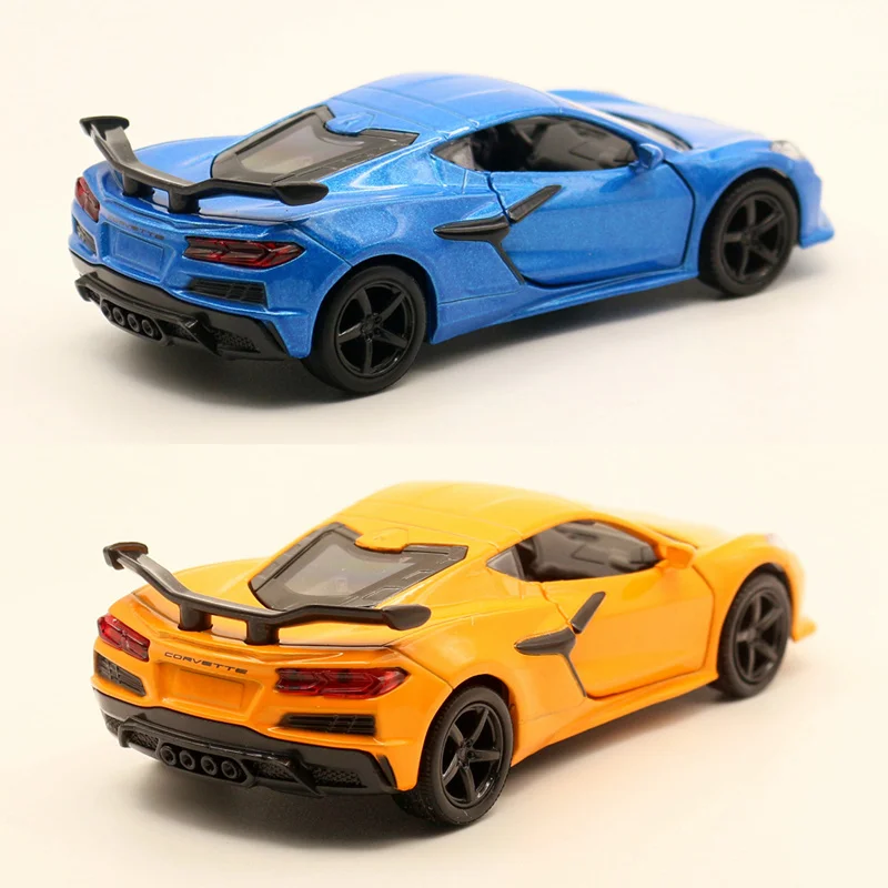 1:36 2023 Chevrolet Corvette Z06 Alloy Sports Car Model Diecast Metal Racing Vehicles Car Model Simulation Collection Kids Gifts 6