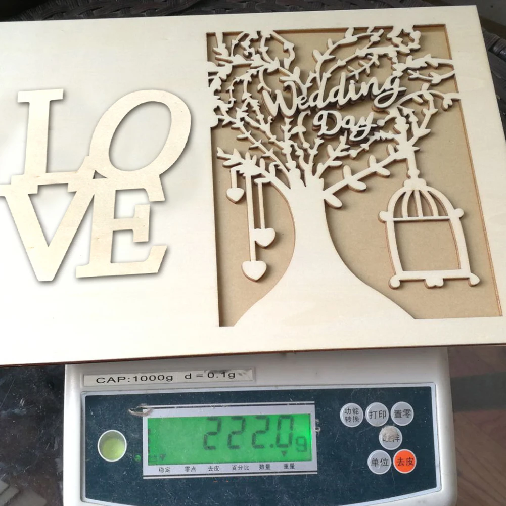 Wedding Guestbook Wooden Heart Hollow Engagement Guest Sign Message Book Craft For Home Decoration And Other Occasions