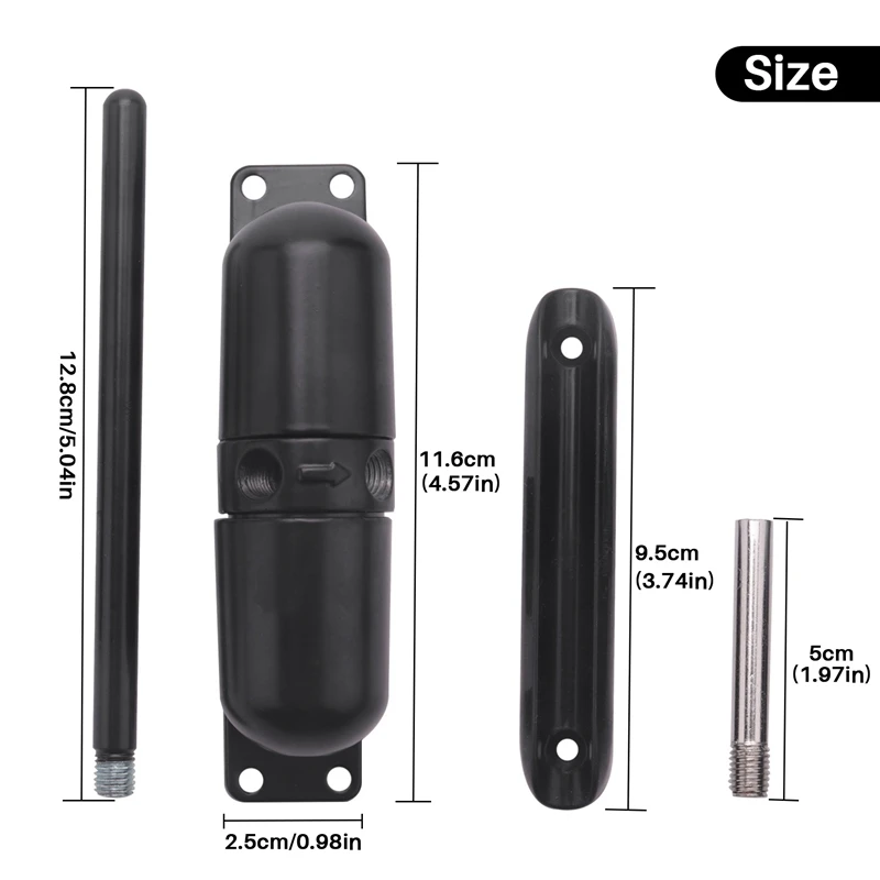 AB47-1 Set 20-70Kgs Black Adjustable Surface Mounted Spring Door Closer Automatic Door Closer Fire Rated Indo