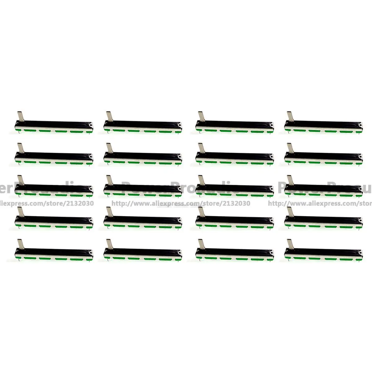 20Pcs 10Kd Fader Per Behringer 7.5Cm 75Mm Treasure Bag Mixer Soundcraft Folio-4 B50Kx2 Doppio Potenziometro A 2 Canali B50K