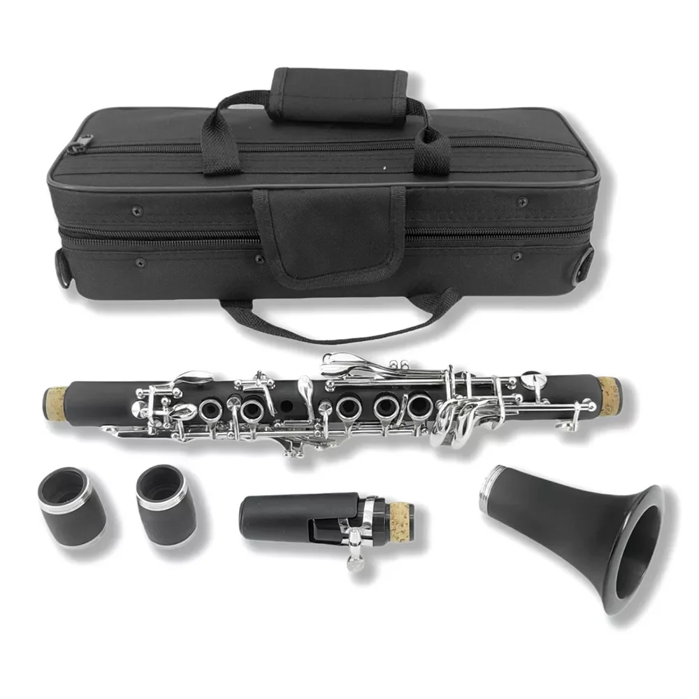 Ebonite Eb Key Clarinet-Professional, E flat, Black, 2 Barrels, Good Sound