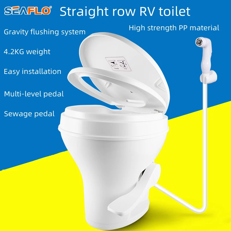 Motorhome RV Pedal Flush Toilet RV Direct Row Toilet Warehouse Toilet