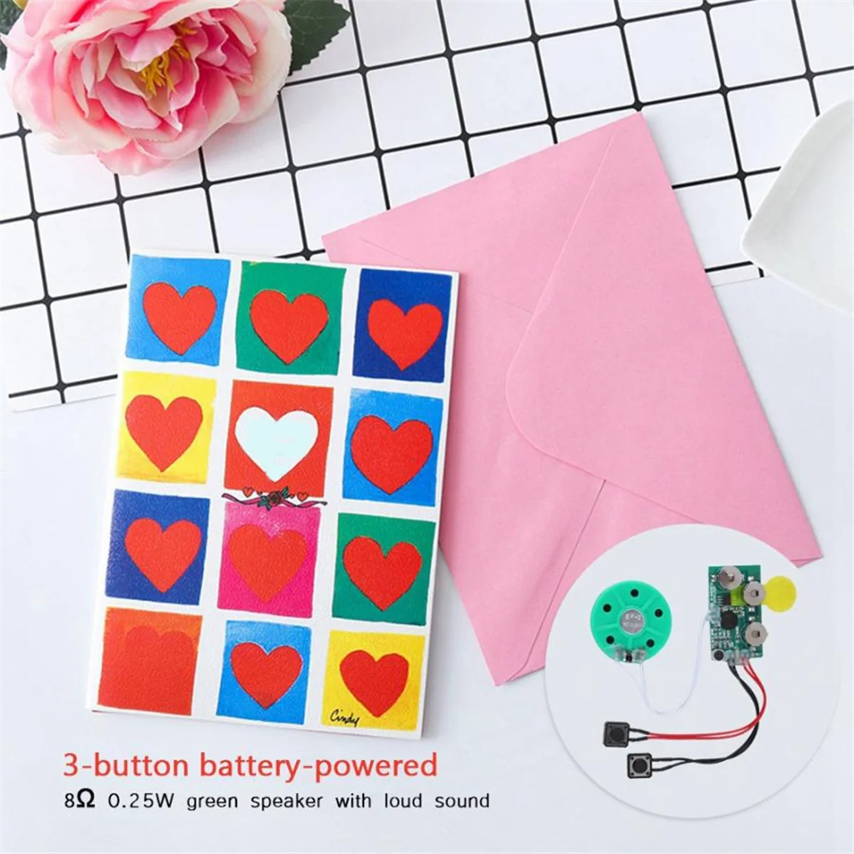 DIY Voice Module Card 4 Minutes Recording Playback Voice Sound Chip Greeting Card for Holiday Luggage Replacement