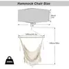 Hammock Chair Hanging Swing Chair Soft Cotton Rope Indoor Outdoor High Load-Bearing Metal Bar Comfortable Relaxing Easy Setup 5