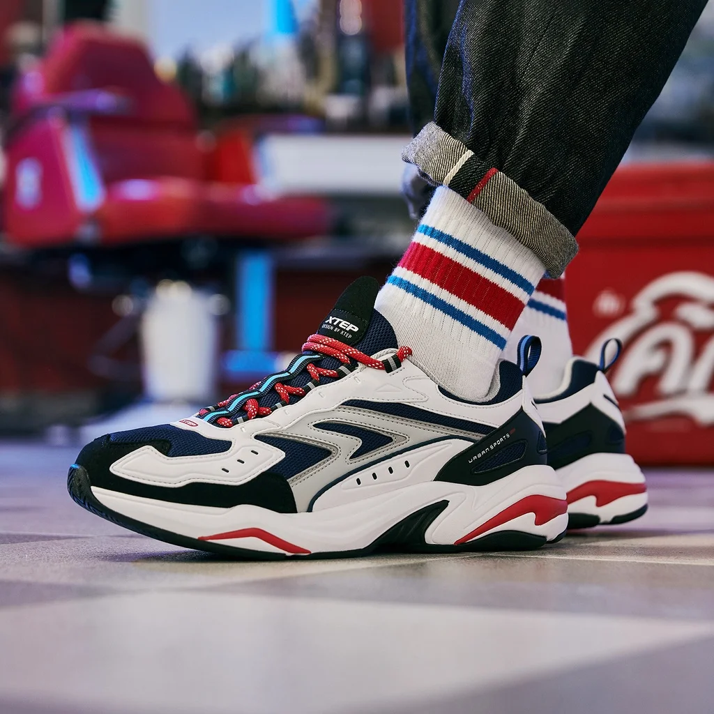 Xtep-zapatos informales para hombre, zapatillas deportivas de tenis, calzado para caminar salvaje, zapatillas torpes viejo, tendencia transpirable, 881419329629 - AliExpress Deportes y entretenimiento