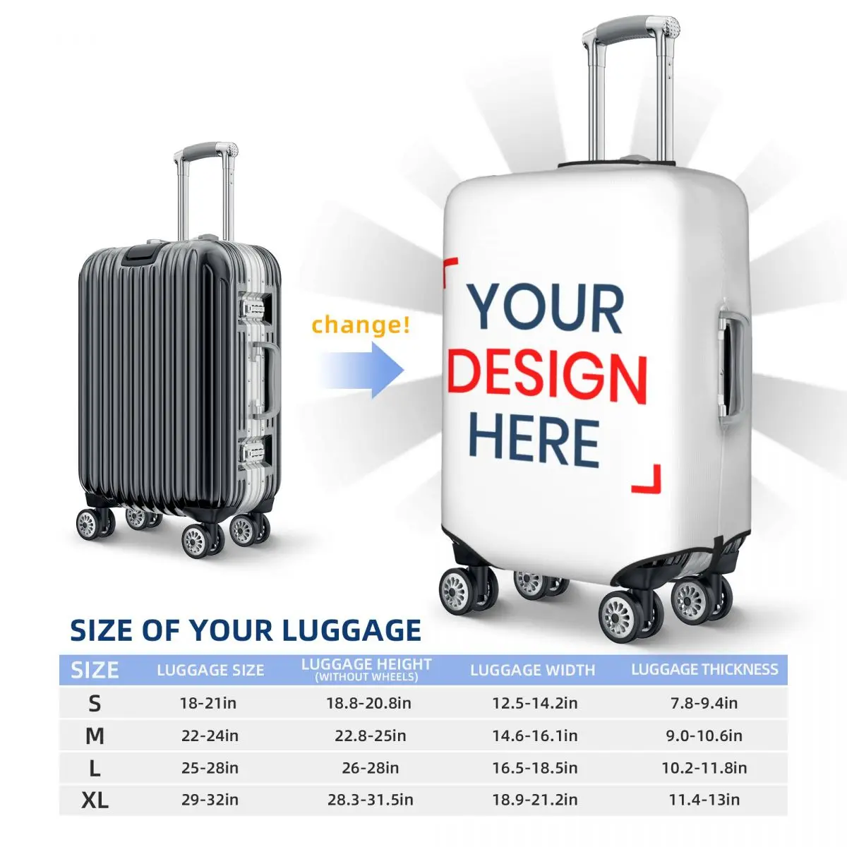 Luggage cover Custom Logo Luggage Cover Elastic Design 18-32 inch
