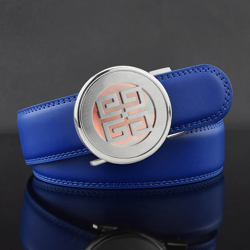 Blue silver buckle