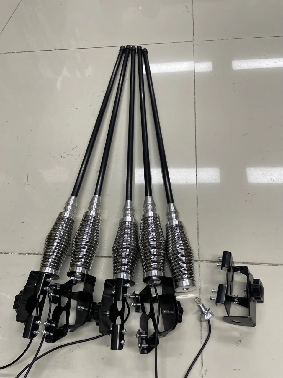 70cm 섬유 자동차 장식 안테나, 오프로드 프론트 범퍼용 클립온 마운트