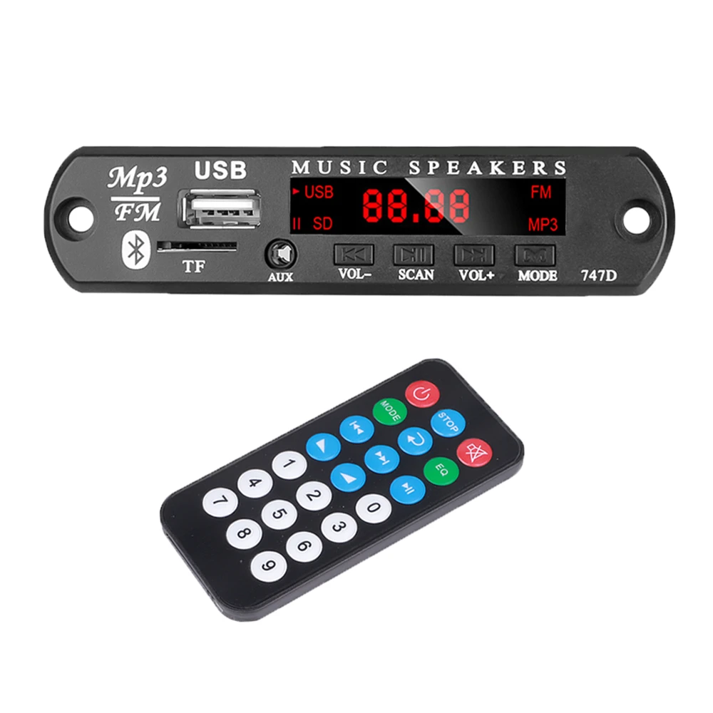 Kebidu 9v 12v Mp3 Wma Decoder Board Bluetooth5.0 Wireless Audio Module