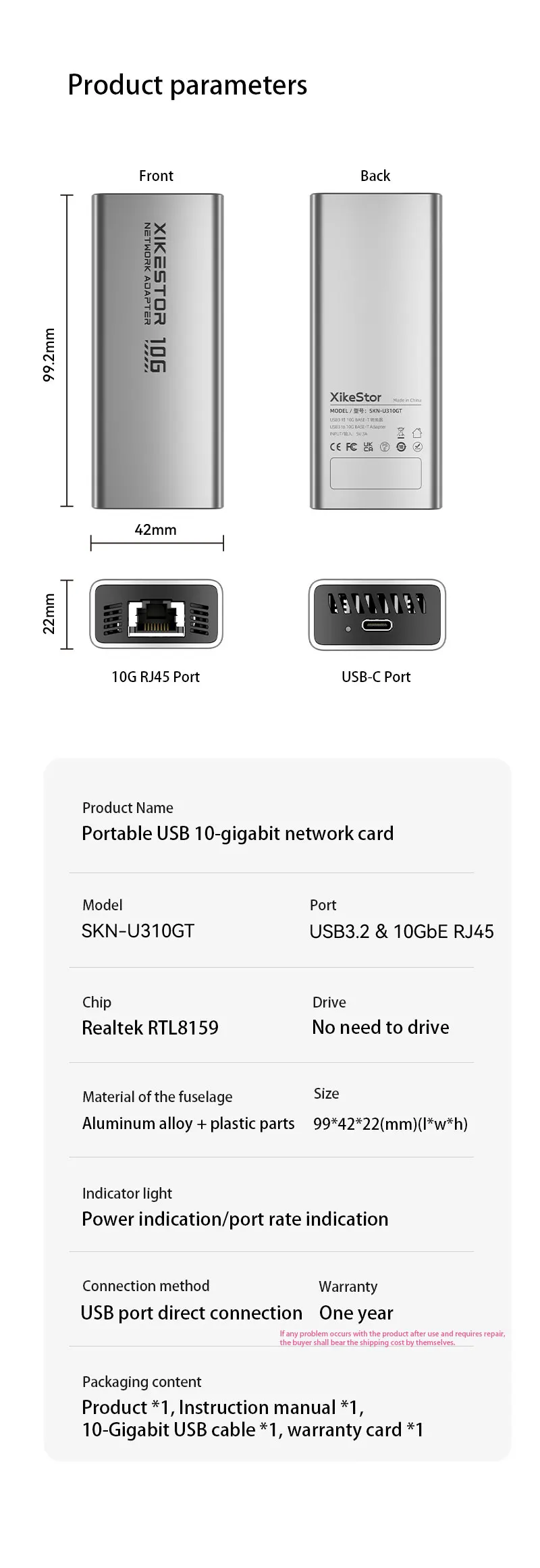 Adapter in use