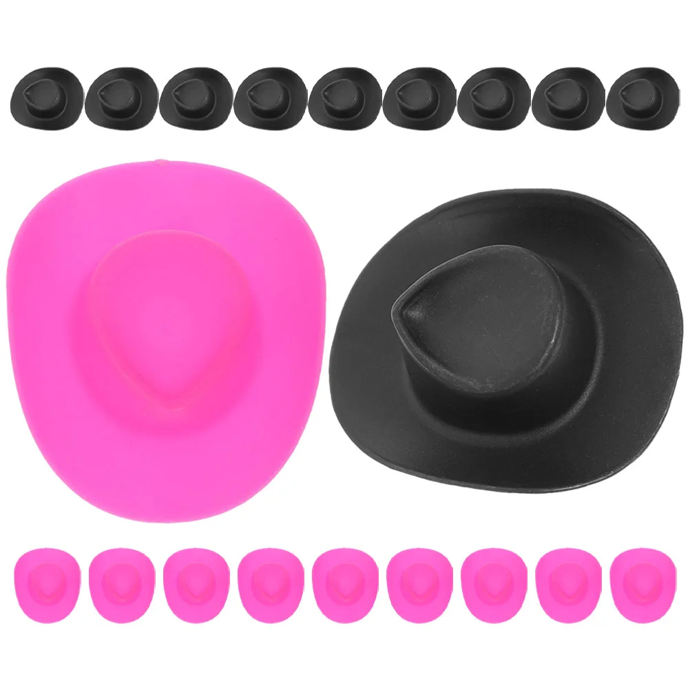 

20pcs Mini Cowboy Hat Mini Cowgirl Hat Hats Bottle Caps House Decoration