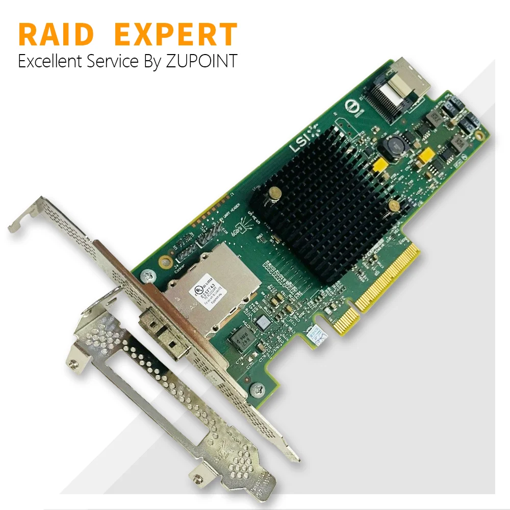 Плата RAID контроллера ZUPOINT LSI 9207-4i4e, SAS SATA HBA 6 Гбит/с, PCI-E 3,0 P20, Расширительная карта IT-режима для ZFS frenas unRAID