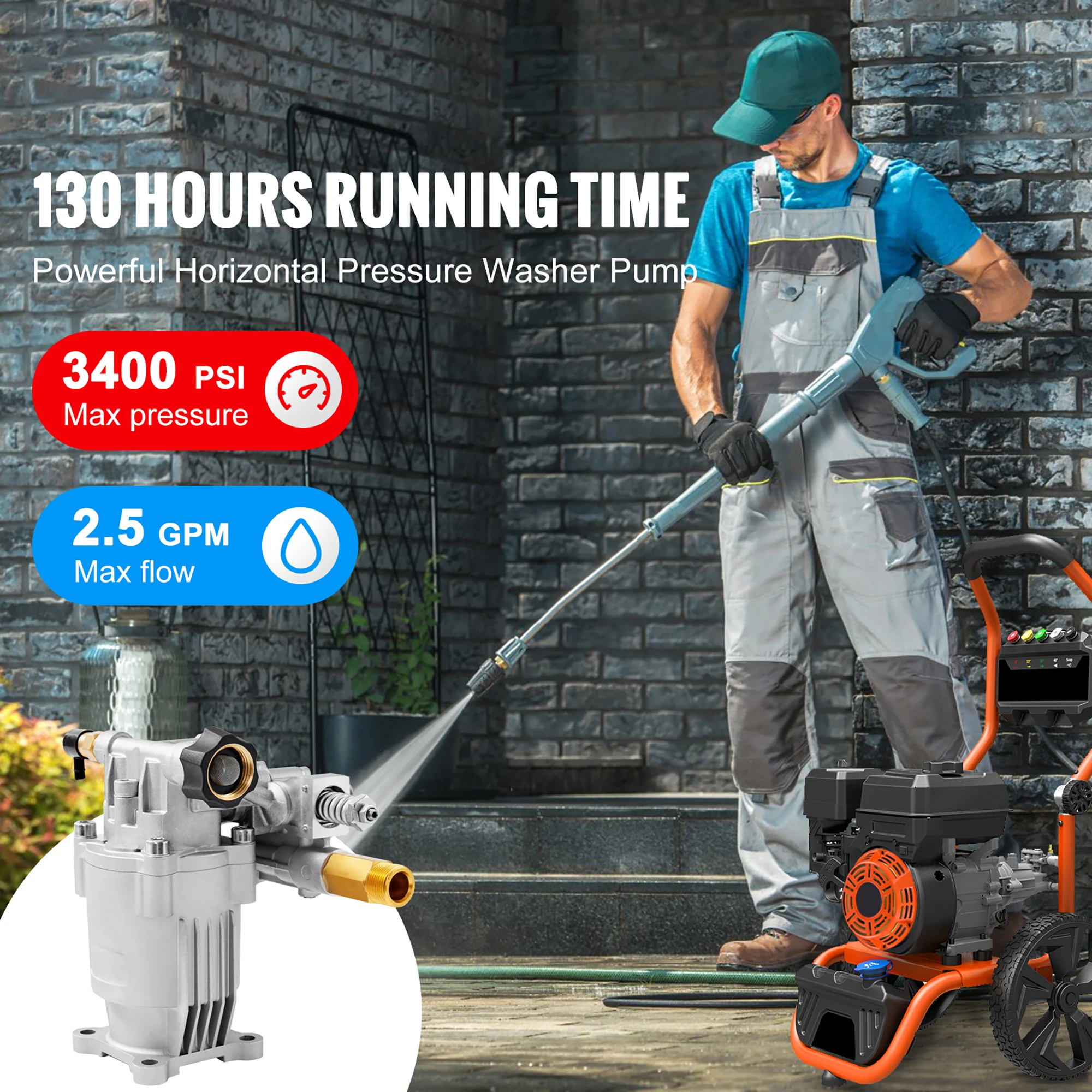 Pressure Washer Pump with Cleaning Kit