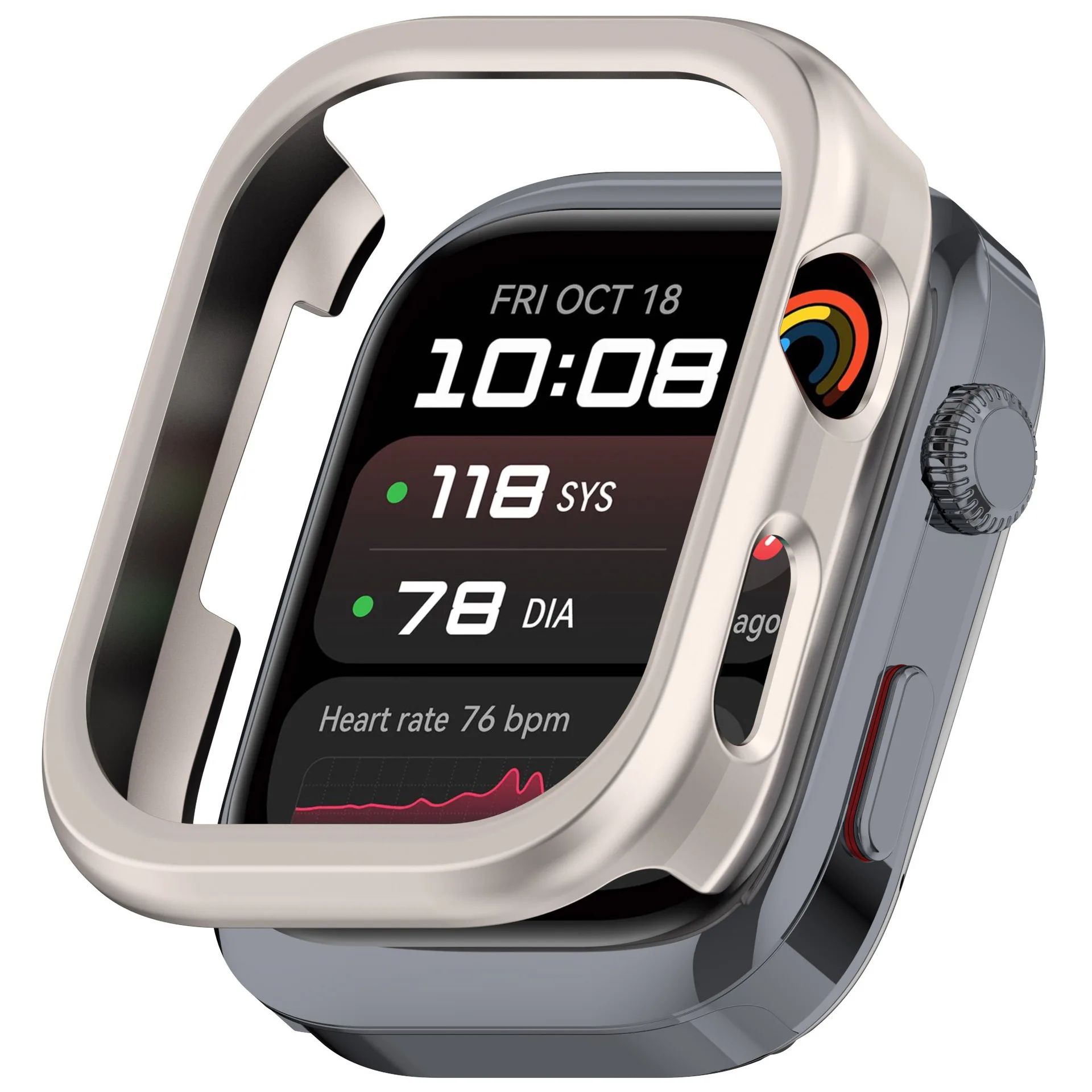 Silicone Sports Band with Magnetic D Buckle and PC Hollow Case - Universal Fit Bracelet