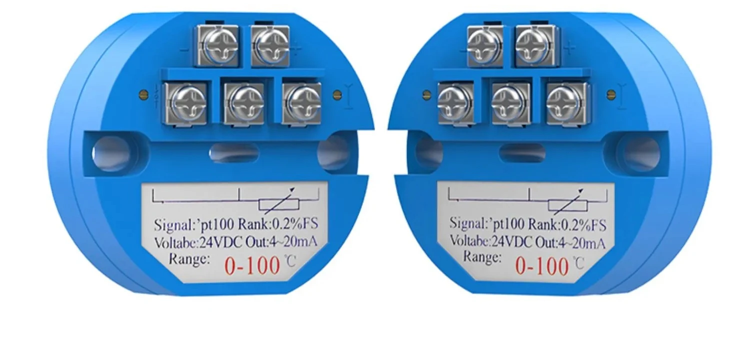 Industrial PT100 Temperature Transmitter RTD To 4-20mA 0-10V 0-5V Isolated Modul