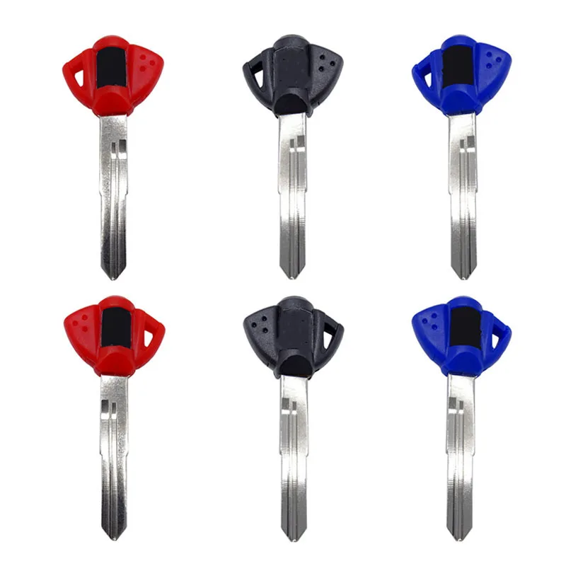Motorcycle Blank Key Uncut Blade For Suzuki GSXR600 750 1000 1300 SV650 1000 Motorcycle key blank with blade Black / Red / Blue