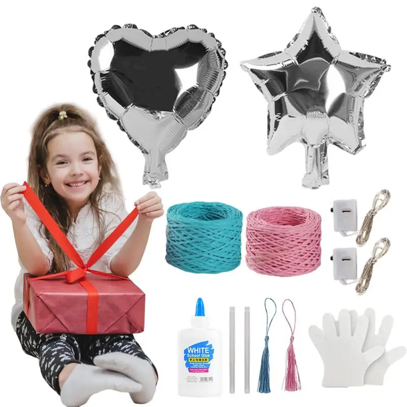 Kit Artigianali Per Bambini Kit 3D String Art Aggiornato Lanterna Avvolgente Cuore Stella Lanterna Rotonda Giocattoli Con Lampadine A Led Multicolore