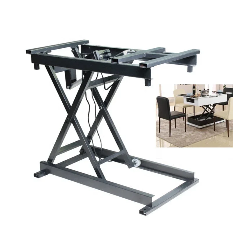 Smart home accessories Wired wireless electric lift coffee table dining table hardware folding iron frame