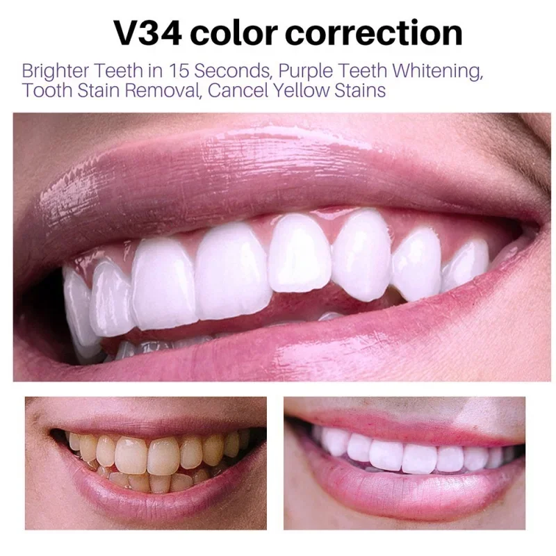Toothpaste Mousse V34 Teeth Cleaning Whitening Toothpaste Yellow Teeth Removing Tooth Stains Oral Cleaning Tooth Care 2024 50ml