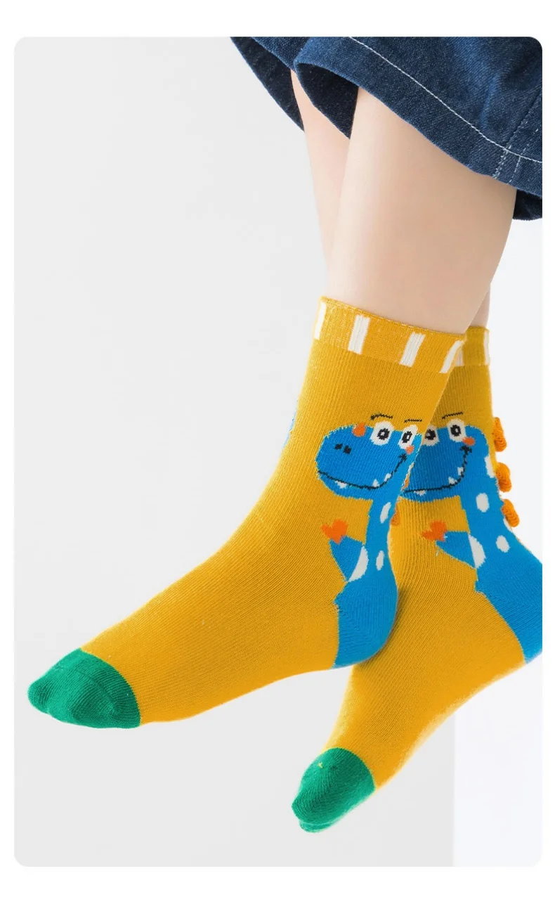 5 Paare/los Herbst Kinder Baumwolle Socken Mädchen Junge Baby Kinder Niedlichen Cartoon Warme Weiche Für Neue Frühling 1-12 jahre Teenager Student Socken – Detail 9