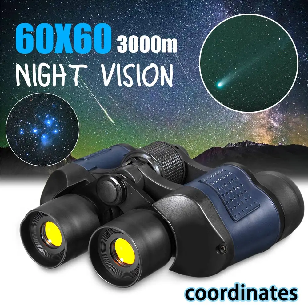 

60X60 3000M Zoom Day/Night Vision Outdoor HD Binoculars Hunting Telescope with Case with coordinate Watching Match