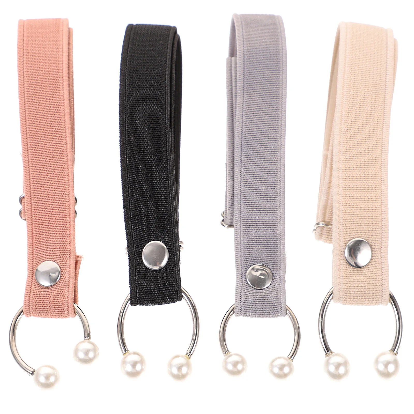 

8Pcs Women's High Heeled Detachable Elastic Shoelaces Straps (Black, Grey, Beige, Pink)