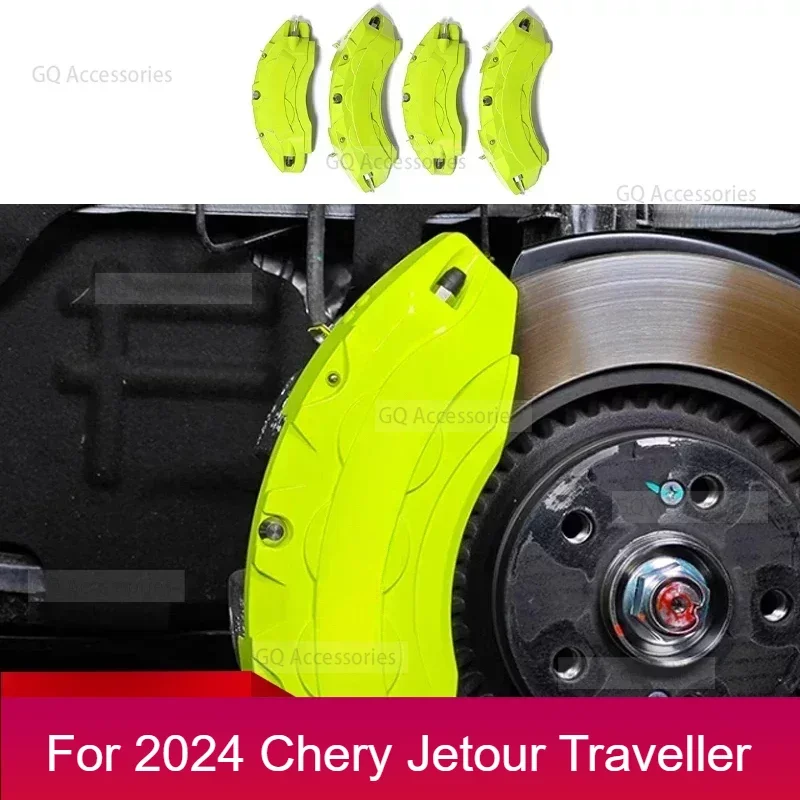 

For Chery Jetour Traveller T2 2024 Jetour T2 4Pcs Front Rear Brake Caliper Cover Aluminum Metal Caliper Cover Kit Wheel Modifica