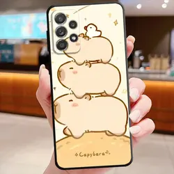 Adorable Cartoon Capybara Silicone Phone Case - Galaxy A40 (UUAZA01)