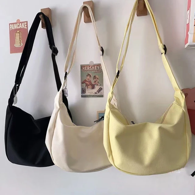 Shoulder Bags Women Solid Harajuku All-Match Simple Multifunction Handbags Large Capacity Crossbody Bags For Women Teens Purse 2