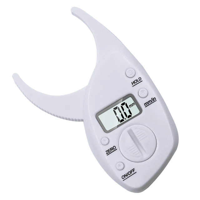 Body Fat Caliper, Portable Digital LCD Fat Tester Skin Fold Test