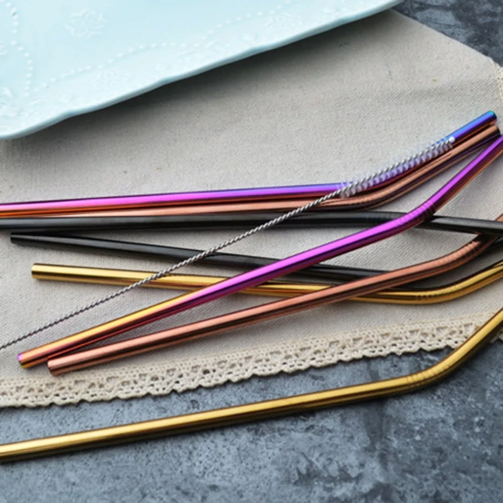 10pcs 6mm Drinking Straws Cleaning Brushes Stainless Steel Soft Hair Glass Tube Cleaner Reusable Straw Bottle Cleaning Tools 4
