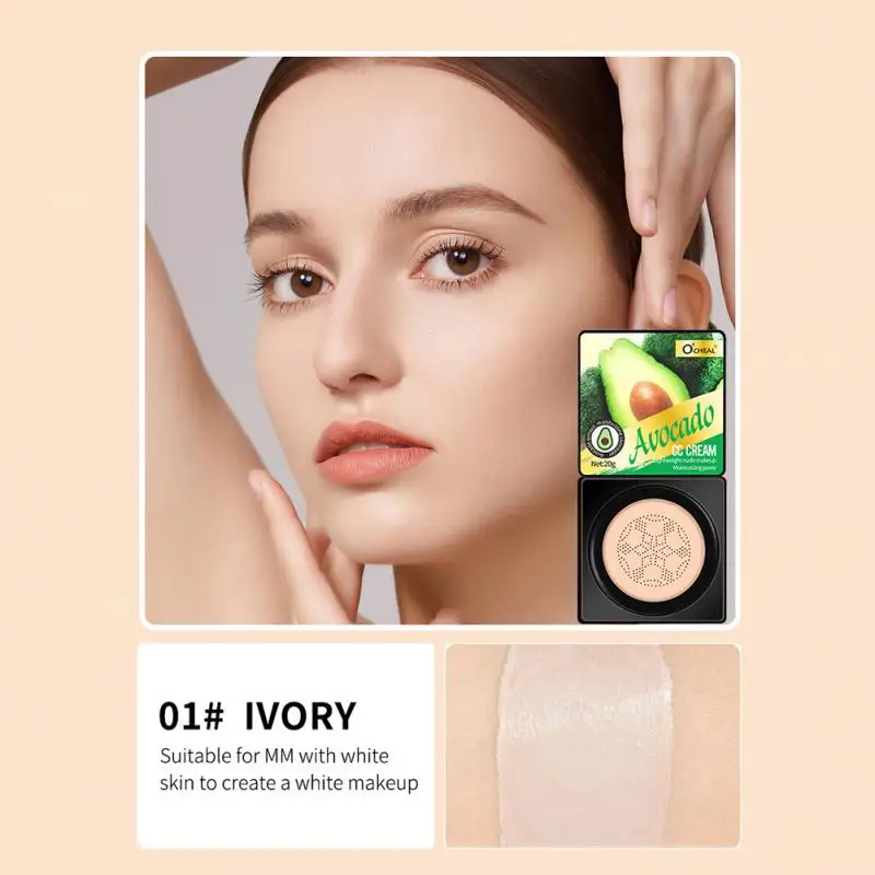 

Small Mushroom Head Air Cushion Moisturizing Concealer Isolation Brighten BB Cream Liquid Foundation Beauty Women Face Makeup