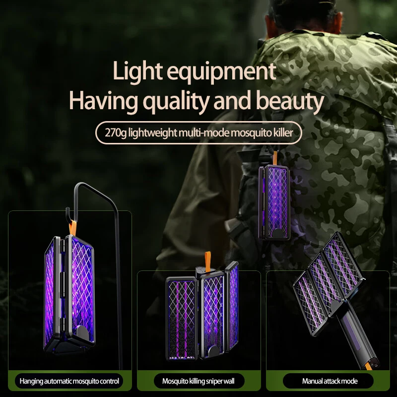 Mosquito Killer Lamp Mosquito Lamp Xiaomi Qualitell Folding Electric Mosquito Killer Portable Rechargeable With Purple Light Mini Exterminator Anti-mosquito Device