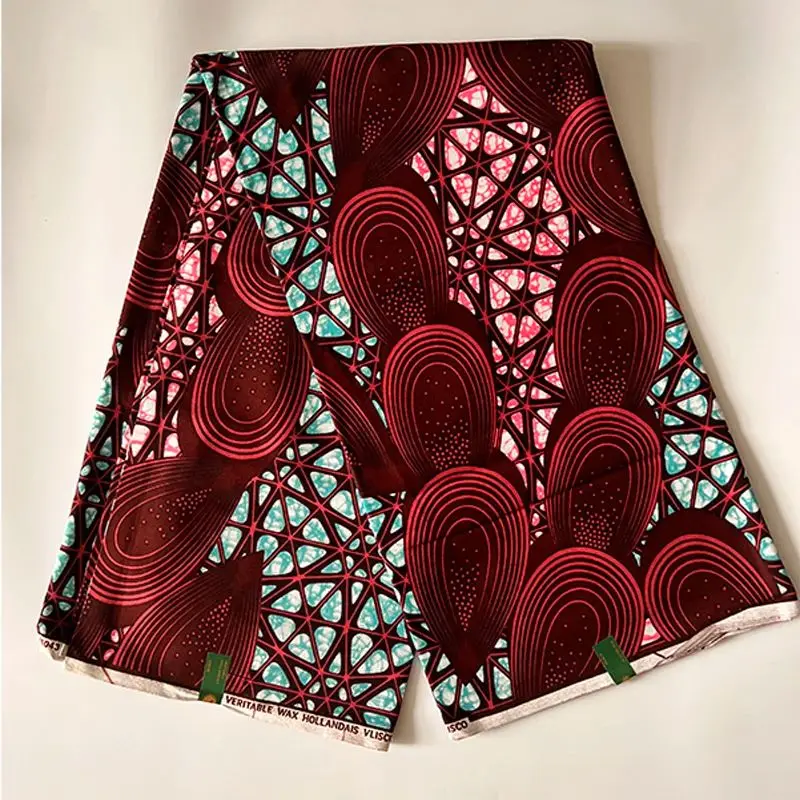 latest printed in Holland African prints fabrics wax high quality cotton Ghana wax Ankara fabrics for women 6 yards