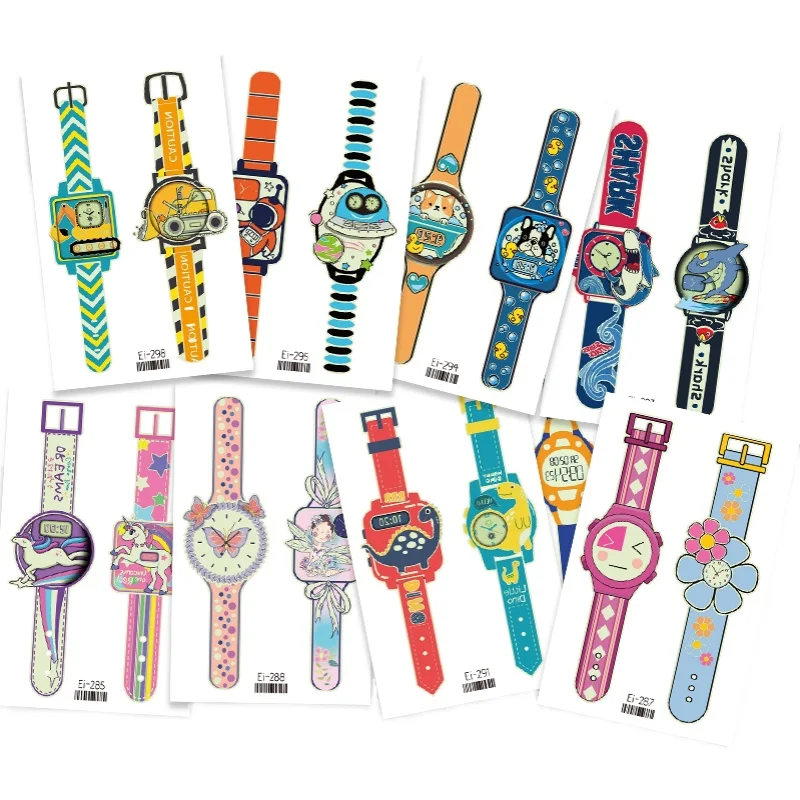 Luminous Children Tattoo Stickers Boys And Girls Cartoon Dinosaur Watch Environmental Watermark Stickers
