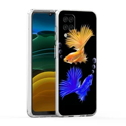 Charming Fish Design Transparent Phone Case - Durable TPU Protective Cover - FOR samsung a72 (B1)