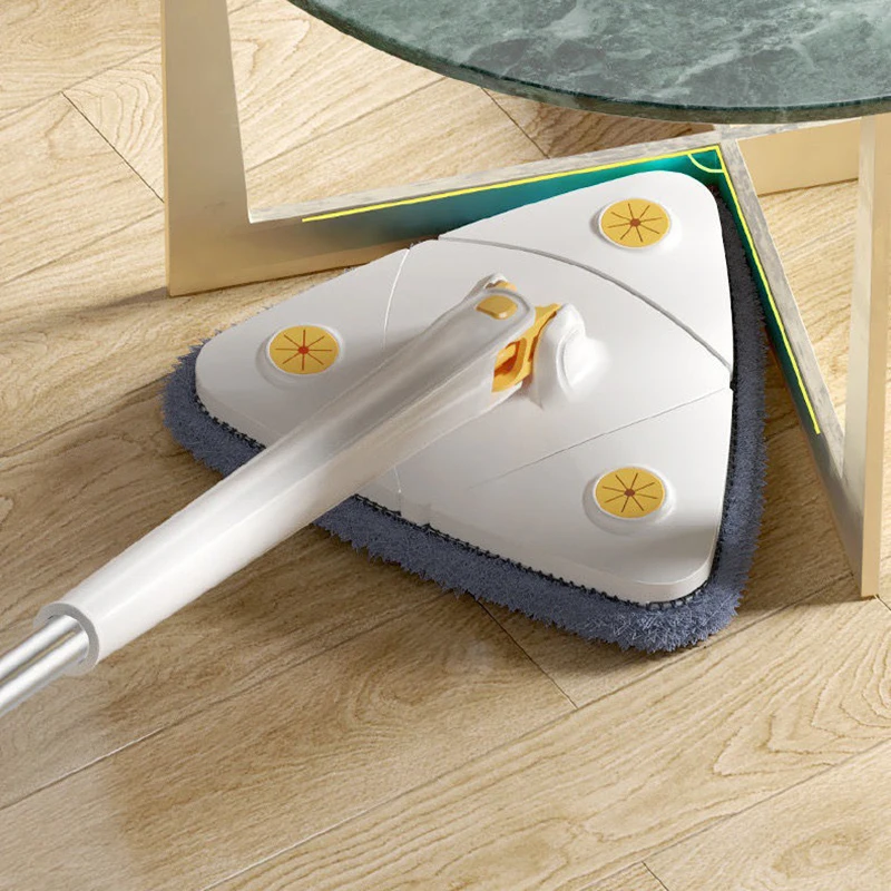 Triangle 360 Cleaning Mop Telescopic Household Ceiling Cleaning Brush Tool Self-draining To Clean Tiles and Walls