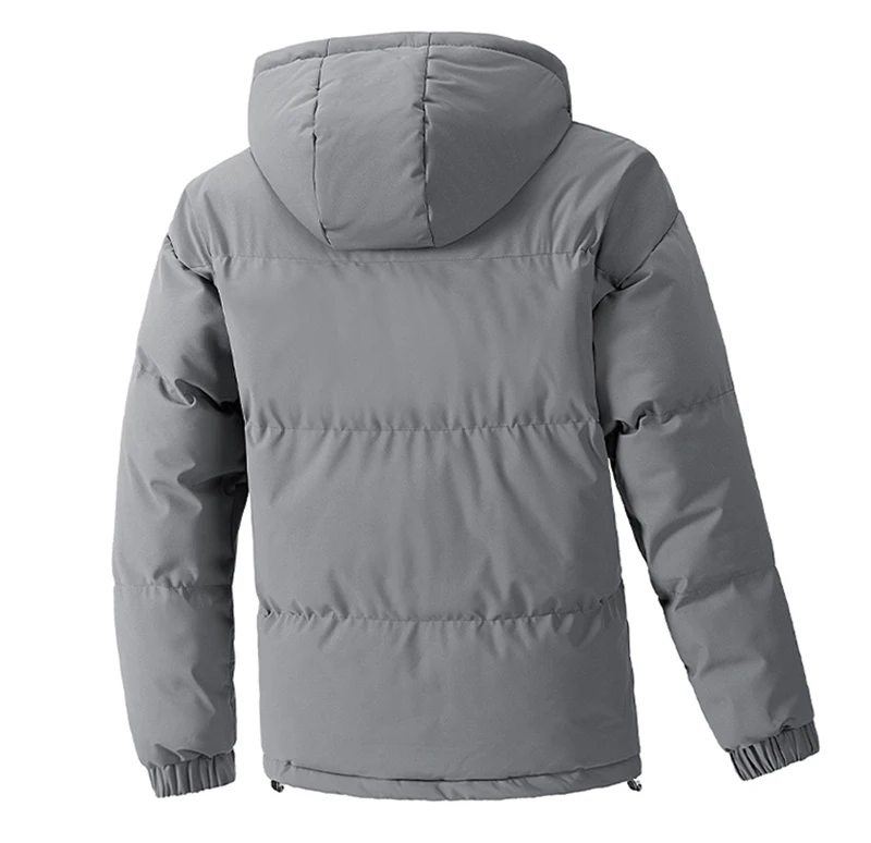 8XL Winter Men's Parkas Solid Premium Hooded Puffer Plus Size Loose Fit Coat Warm Padded Cotton Outerwear Thick Jacket