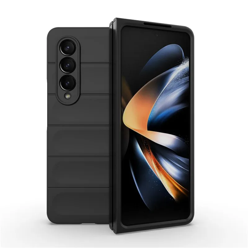 

For Samsung Galaxy Z Fold4 Cover For Samsung Galaxy Z Fold5 Fold3 Fold4 Case 7.6 inch Shockproof Soft Rubber Protective Bumper