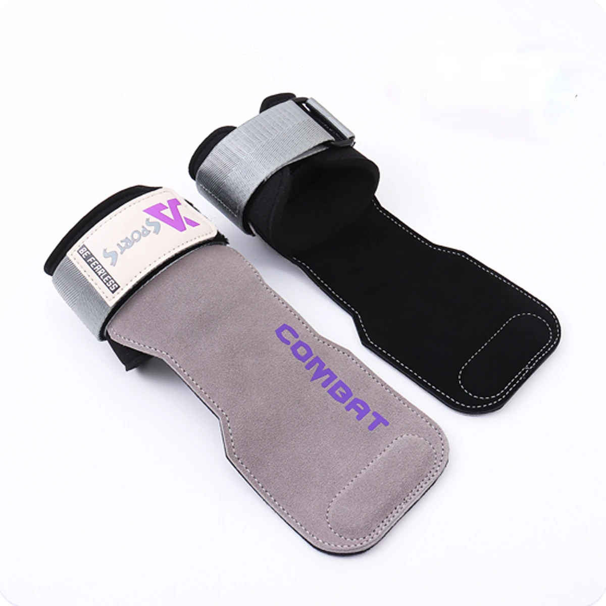 3-layers Cowhide Gym Fitness Gloves Grips Anti-Skid Weightlifting Belt Pads Deadlift Belts Workout Professional Palm Protection