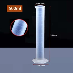 Professional Laboratory Measuring Cylinder - Transparent and Sturdy - 2Pcs (500ml)
