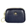 Simple Genuine Leather Women Coin Purse Double Zipper Small Purse Wallet Mini Purses 2