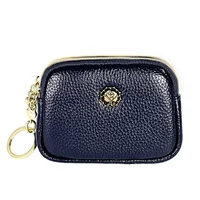 Simple Genuine Leather Women Coin Purse Double Zipper Small Purse Wallet Mini Purses 2