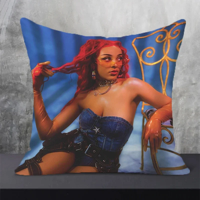 

Furniture Decorative Doja Cat Pillowcases Double Sided Printing Square Pillow Cover Cushions Pillowcase Pillows Sofa Covers Home