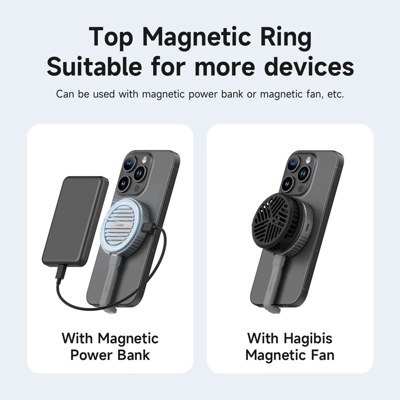 Heatsink Accessories Hagibis Heatsink Heat Dissipation Fins Cover Desktop Stand Magsafe Double Sided Magnetic Only Accessories for MC100/MC100 Pro