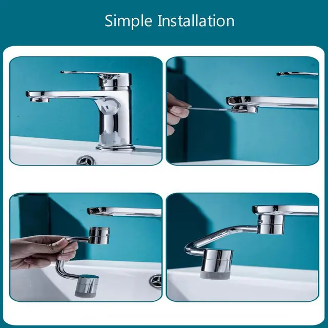 Estensore Per Rubinetto Girevole 1080 Gradi - 2 Modalità, Universale Per Cucina/Bagno - Foto 7