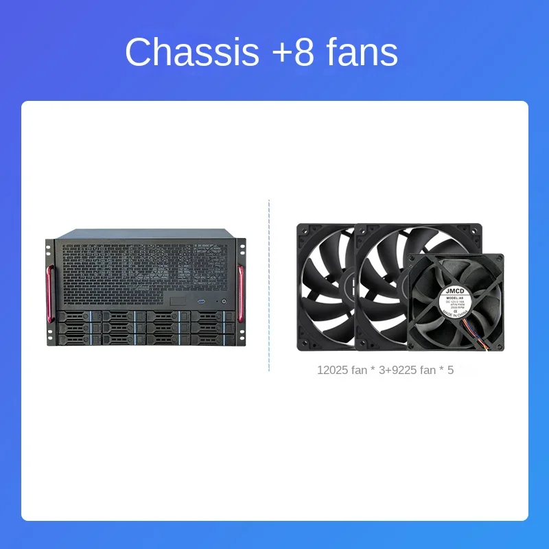 NAS 섀시, ATX 마더보드, ATX 전원 공급 장치, 8 풀 높이 슬롯, 엔터프라이즈 홈 Qunhui AIO 서버, 12 베이